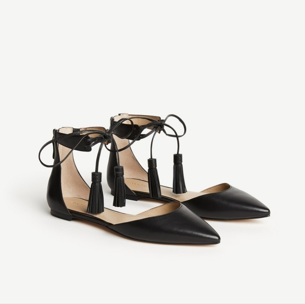 Ann Taylor Ethel Leather Tassel Flats size 7.5 Brand New